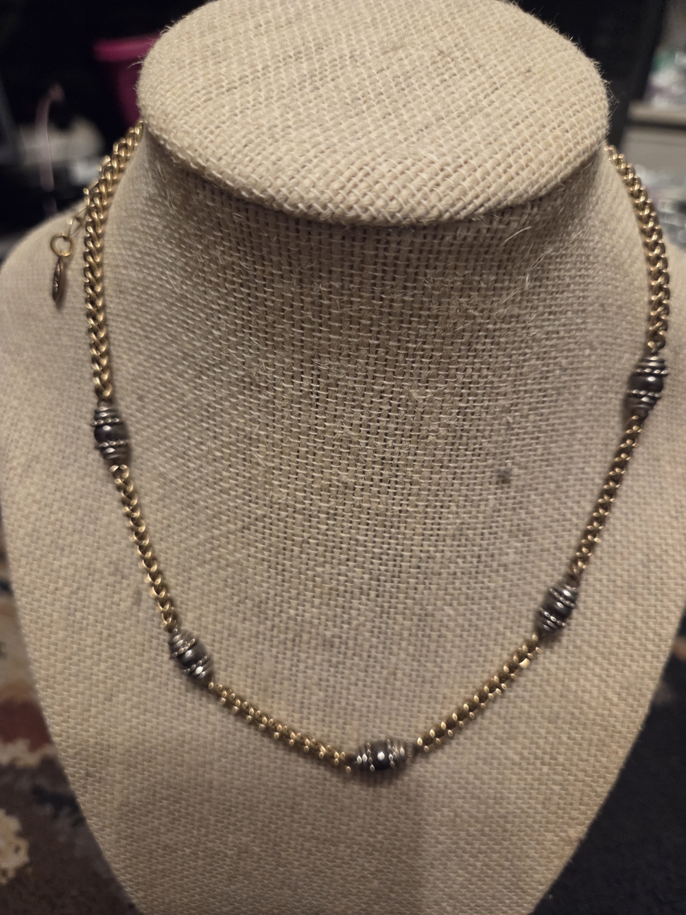 Vintage Liz Claiborne Two-Tone Chain Necklace